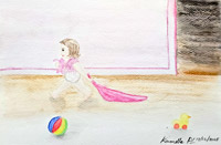 Aventurière du Salon - Aquarelle